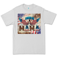 Dove Grey american mama Premium Tee - BarkalooDesign
