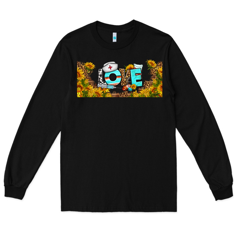 Western Love Nurse Sunflower Libbey Cu Long Sleeve Tee by BundleAndBundleShop | Teevron