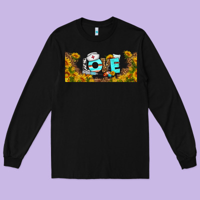 Western Love Nurse Sunflower Libbey Cu Long Sleeve Tee Designed By Bundleandbundleshop