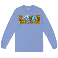 Colony Blue western love nurse sunflower libbey cu Long Sleeve Tee - BundleAndBundleShop