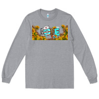 Heather Grey western love nurse sunflower libbey cu Long Sleeve Tee - BundleAndBundleShop