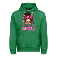 Emerald lets beat cancer afro messy bun Urban Hoodie - texasbilliewilder