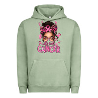 Pigment Oil Green lets beat cancer afro messy bun Urban Hoodie - texasbilliewilder