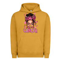 Pigment Peanut Butter lets beat cancer afro messy bun Urban Hoodie - texasbilliewilder