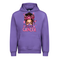 Tulip lets beat cancer afro messy bun Urban Hoodie - texasbilliewilder