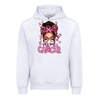 White lets beat cancer afro messy bun Urban Hoodie - texasbilliewilder