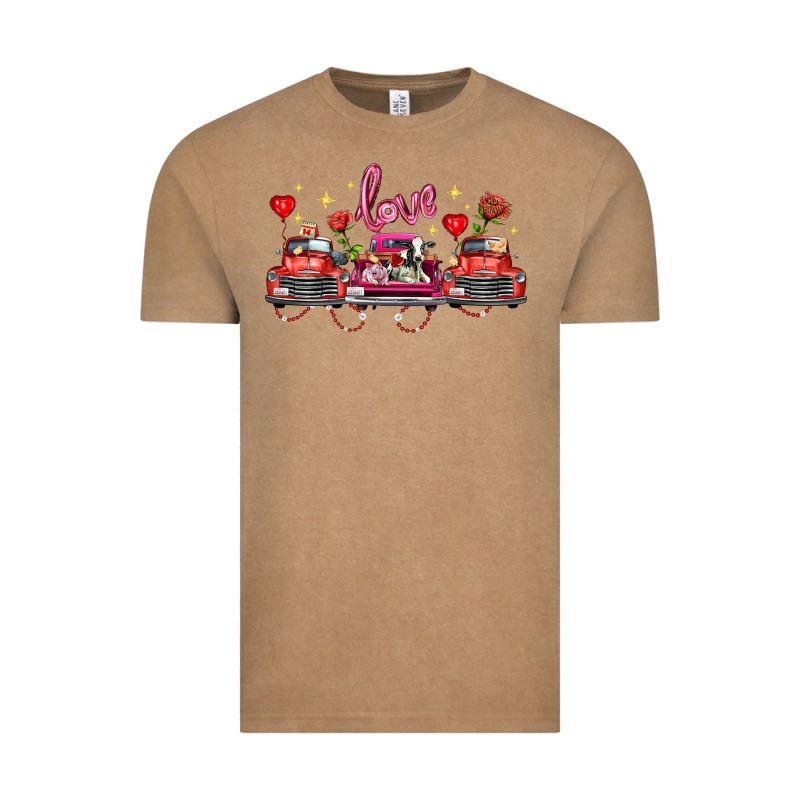 Valentine's Day Farm Trucks Farm Animals Vintage Tee by FaDigitalArtStudio | Teevron