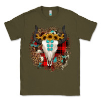 Army Green bullskull christmas Classic Tee - JahusDesignShop