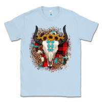 Dusty Blue bullskull christmas Classic Tee - JahusDesignShop