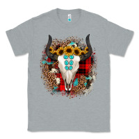 Heather Grey bullskull christmas Classic Tee - JahusDesignShop