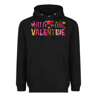Black little miss valentine Heavyweight Hoodie - NancyCooperArtShop