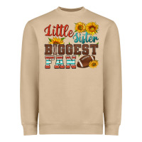 Mushroom little sister biggest fan american football Heavyweight Sweatshirt - HRA Design Shop