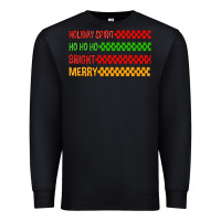 Black holiday spirit hohoho bright merry Premium Sweatshirt - MaliasSmallBusiness