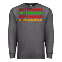 Charcoal Heather holiday spirit hohoho bright merry Premium Sweatshirt - MaliasSmallBusiness