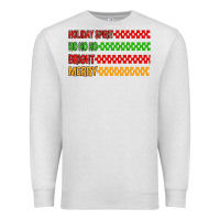 Oatmeal Heather holiday spirit hohoho bright merry Premium Sweatshirt - MaliasSmallBusiness