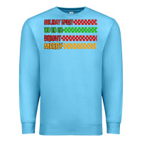 Ocean Blue holiday spirit hohoho bright merry Premium Sweatshirt - MaliasSmallBusiness