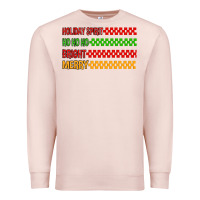 Pale Pink holiday spirit hohoho bright merry Premium Sweatshirt - MaliasSmallBusiness