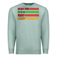 Seafoam holiday spirit hohoho bright merry Premium Sweatshirt - MaliasSmallBusiness
