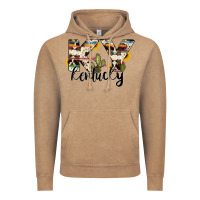 Vintage Coffee kentucky state cowhide serape cactus Vintage Hoodie - RanaPortraitStore
