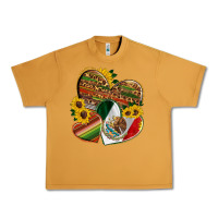 Peanut Butter mexico heart and sunflower Urban Heavy Tee - HRA Design Shop