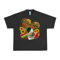 Pigment Black mexico heart and sunflower Urban Heavy Tee - HRA Design Shop