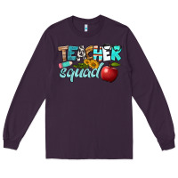 Plum teacher squad Long Sleeve Tee - BundleAndBundleShop