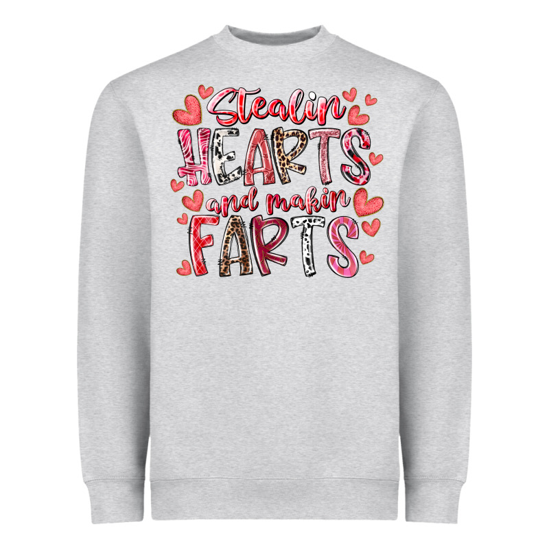 Stealin Hearts And Makin Farts Heavyweight Sweatshirt by RacoonDesign | Teevron