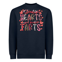 Navy stealin hearts and makin farts Heavyweight Sweatshirt - RacoonDesign