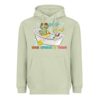 Matcha splash splash your opinion is trash Heavyweight Hoodie - MaliasSmallBusiness