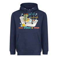 Navy splash splash your opinion is trash Heavyweight Hoodie - MaliasSmallBusiness