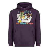 Plum splash splash your opinion is trash Heavyweight Hoodie - MaliasSmallBusiness