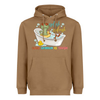Toasted Coconut splash splash your opinion is trash Heavyweight Hoodie - MaliasSmallBusiness