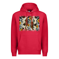 Cardinal sunflower cowhide brush stroke Premium Hoodie - Artiststas