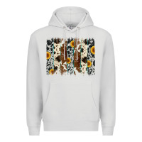 Dove Grey sunflower cowhide brush stroke Premium Hoodie - Artiststas