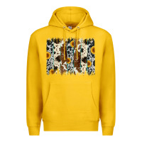 Lemon sunflower cowhide brush stroke Premium Hoodie - Artiststas