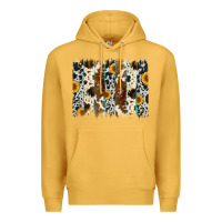 Mustard sunflower cowhide brush stroke Premium Hoodie - Artiststas