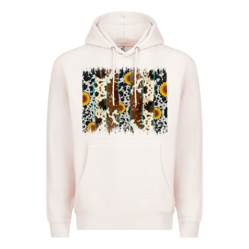 Sunflower Cowhide Brush Stroke Premium Hoodie by Artiststas | Teevron