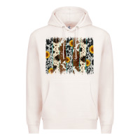 Pale Pink sunflower cowhide brush stroke Premium Hoodie - Artiststas