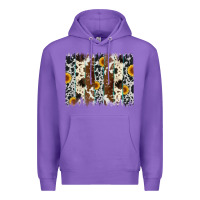 Purple sunflower cowhide brush stroke Premium Hoodie - Artiststas