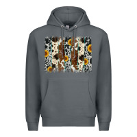 Rock sunflower cowhide brush stroke Premium Hoodie - Artiststas
