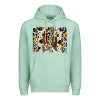 Seafoam sunflower cowhide brush stroke Premium Hoodie - Artiststas