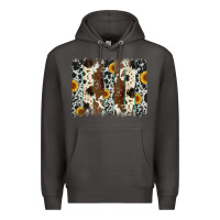 Smoke sunflower cowhide brush stroke Premium Hoodie - Artiststas