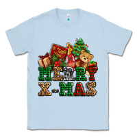 Dusty Blue merry xmas with christmas Classic Tee - AdoDesignShop