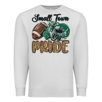 Dove Grey small town big pride green Premium Sweatshirt - MaliasSmallBusiness