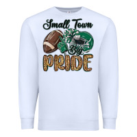 White small town big pride green Premium Sweatshirt - MaliasSmallBusiness