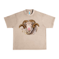French Oak merino wool ram Urban Heavy Tee - BarkalooDesign