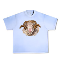 Grape Ice merino wool ram Urban Heavy Tee - BarkalooDesign