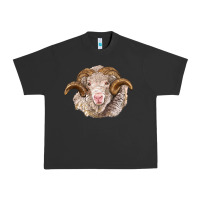 Pigment Black merino wool ram Urban Heavy Tee - BarkalooDesign