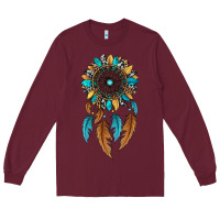 Burgundy dreamer catcher sunflower Long Sleeve Tee - JahusDesignShop