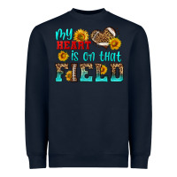 Navy my heart is on that field american football Heavyweight Sweatshirt - HRA Design Shop